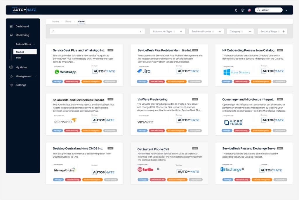 Autom Mate - ManageEngine Integration Market Place