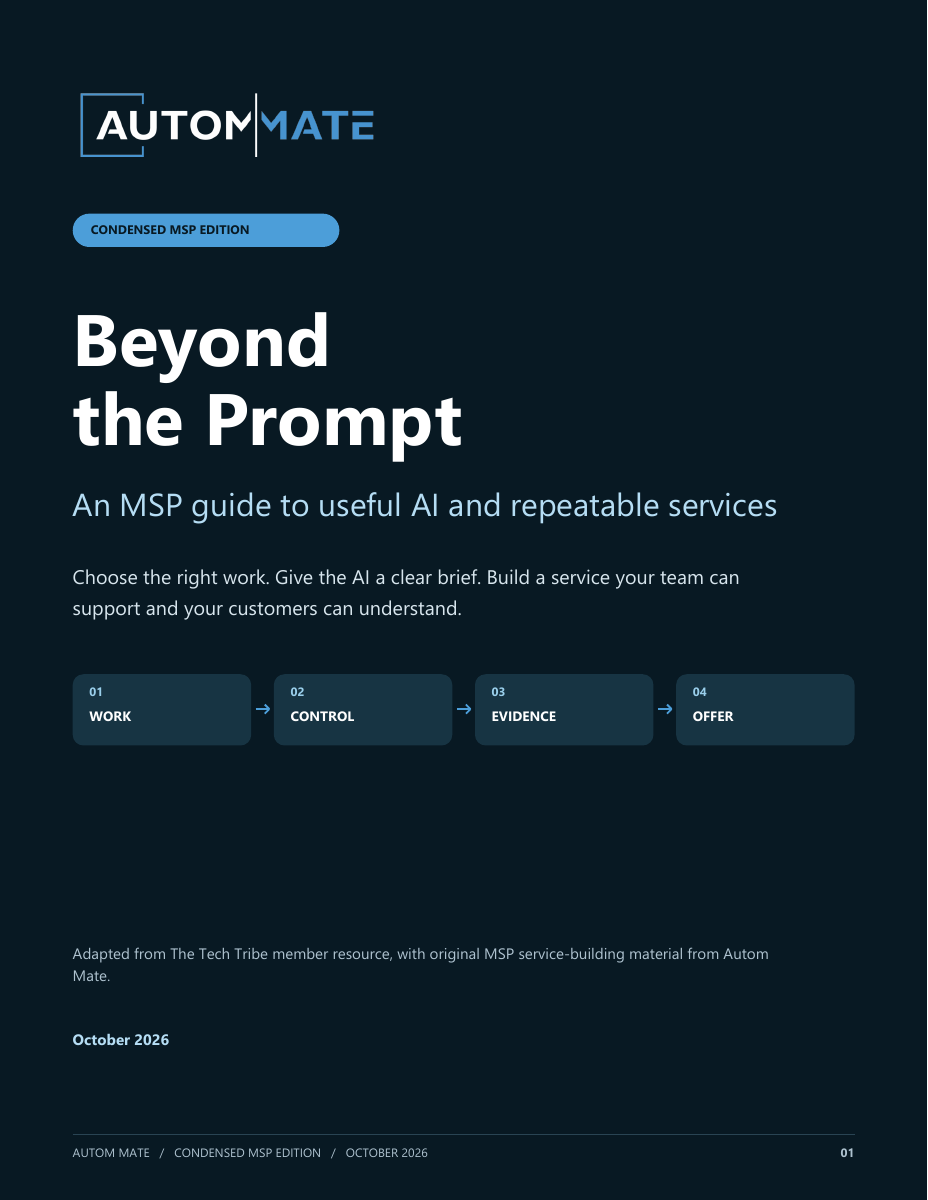 Beyond the Prompt — a practical AI guide for MSPs by Autom Mate